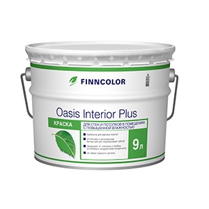 КРАСКА 'OASIS INTERIOR PLUS' ДЛЯ СТЕН И ПОТОЛКОВ ВЛАЖН. ПОМЕЩЕНИЙ 9л