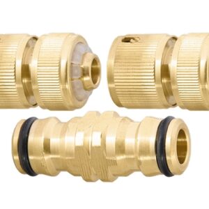 Набор для подключения шланга 1/2", (переходник, 2 соединит.аквастоп), латунный PALISAD