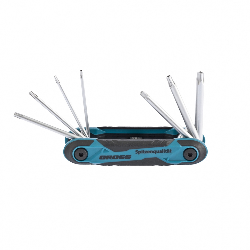 Набор ключей имбусовых Tamper-Torx, складные, 8 шт., CrV Gross