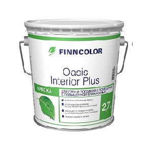 КРАСКА 'OASIS INTERIOR PLUS' ДЛЯ СТЕН И ПОТОЛКОВ ВЛАЖН. ПОМЕЩЕНИЙ 2,7л