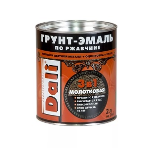 Краска грунт-эмаль DALI 3в1 молотковая медная 2л.
