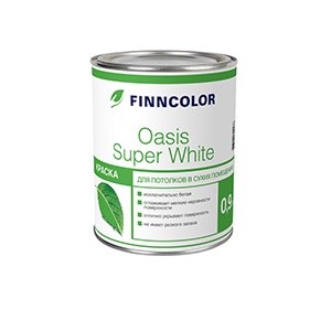 КРАСКА 'OASIS SUPER WHITE' ДЛЯ ПОТОЛКОВ 0,9л
